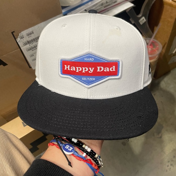 Happy Dad Hard Seltzer Hat x Death Row Records Street White & Black Snapback